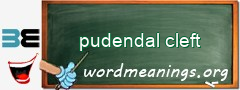 WordMeaning blackboard for pudendal cleft
